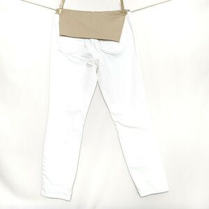 Ann Taylor Loft Maternity Jeans SZ 6 White Full Belly Panel Skinny